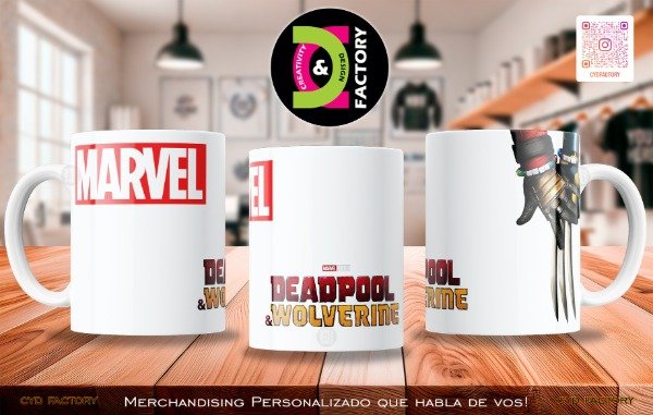 Producto - Taza Marvel - Deadpool and Wolverine - TZ-RT-BL-11OZ-87-MV-SPH-MVL