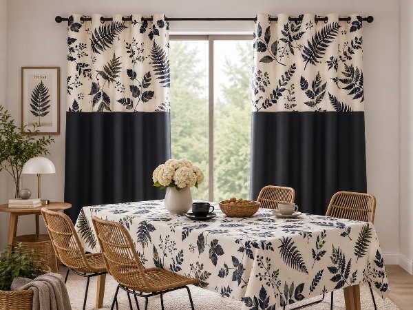 Producto - Combo tropical cortina larga con faldón y mantel - 2