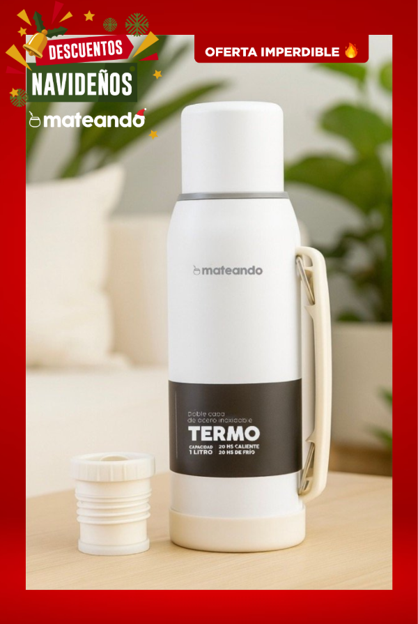 Producto - TERMO MATEANDO CLASSIC 1LT. - BLANCO