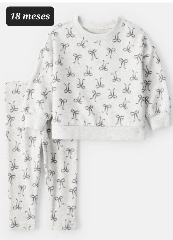 Producto - Conjunto buzo y calza carters 18 meses moño