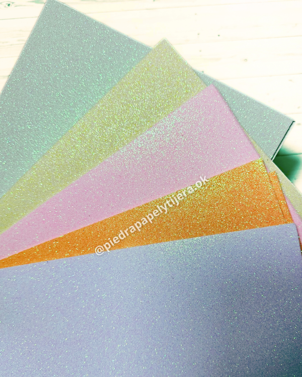 Producto - Goma eva ibi craft glitter pastel A4