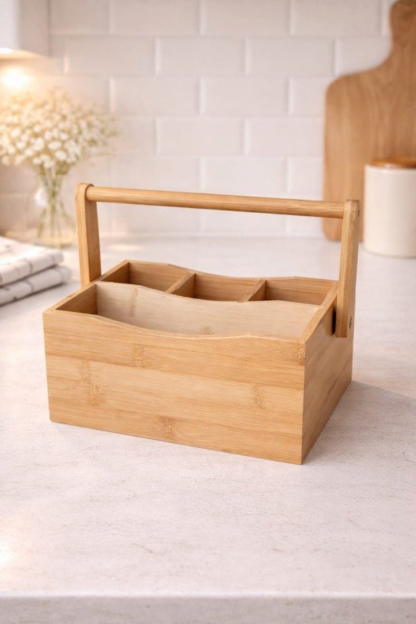 Producto - Organizador de Cocina en Bambú con Manija