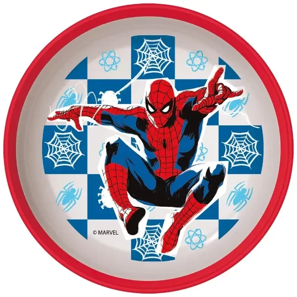Producto - Bowl Infantil Plástico Antideslizante Spiderman Apto Microondas Stor