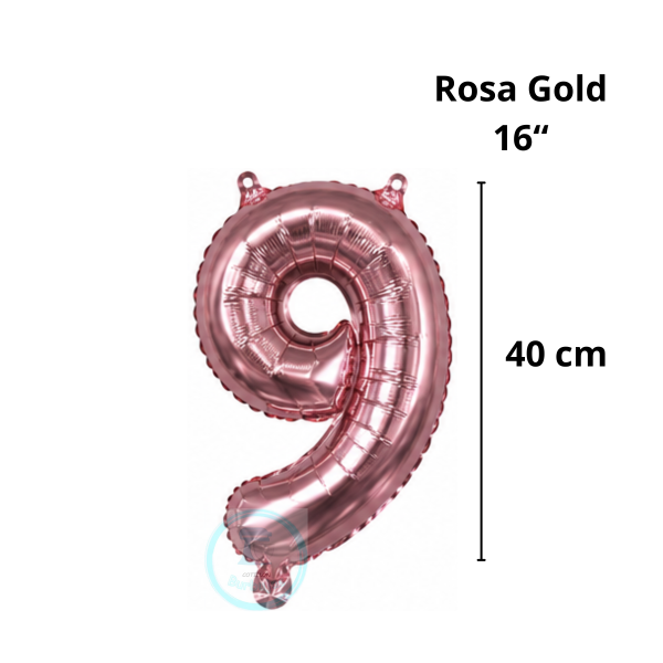 Producto - Globo N. 9 Metalizado 16" (40 cm) ROSADO x1