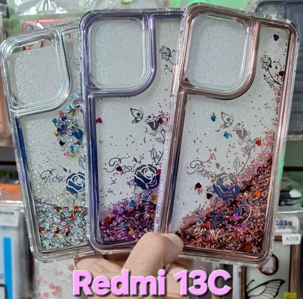 Producto - Fundas diseño glitter con agua. Redmi 13C