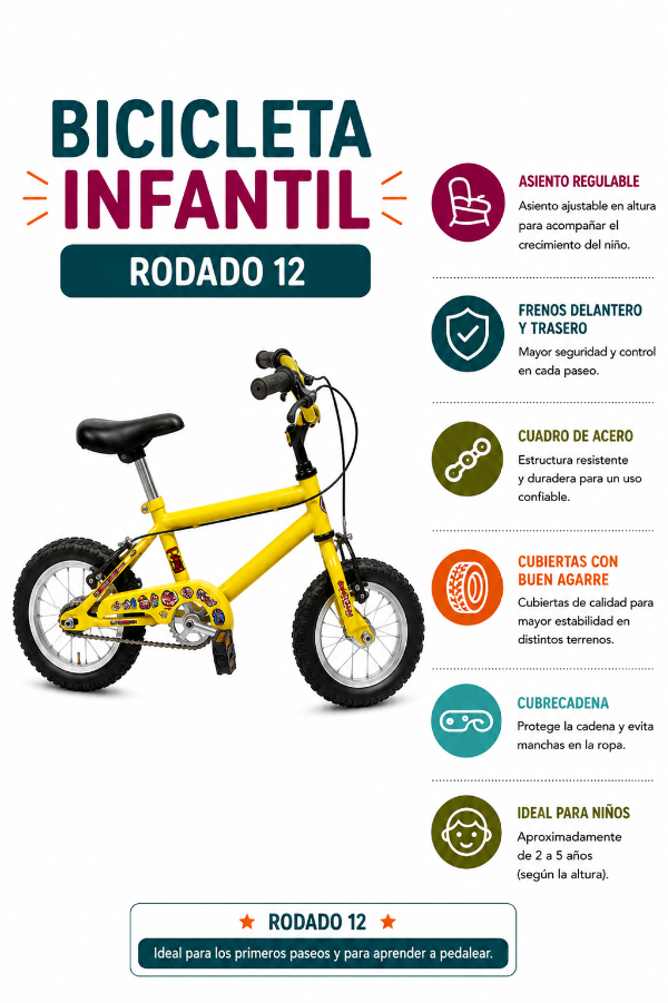 Producto - Bicicleta Infantil Minions Rodado 12 Saenz  Bikes - 1