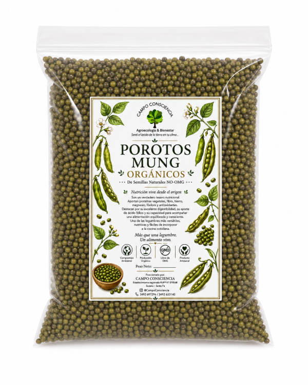 Producto - Poroto Mung Orgánico 500g - de Semillas Naturales - NO-OMG