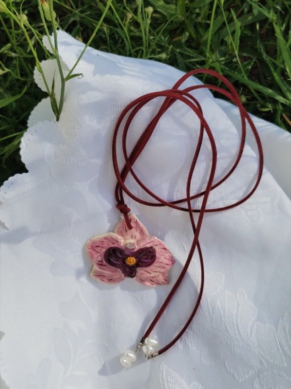 Producto - Orquídea Bordo/Blanca - 0