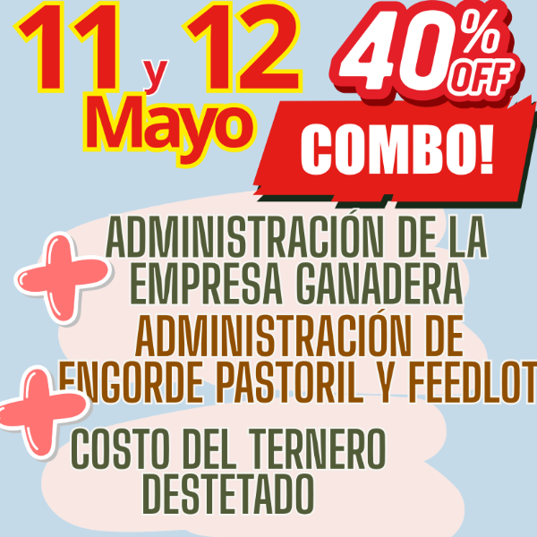 Producto - COMBO 3 CURSOS:Gestión Ganadera + Costo del Ternero + Engorde Pastoril y Feedlot