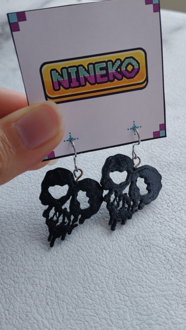 Producto - Aros corazón calavera - 3