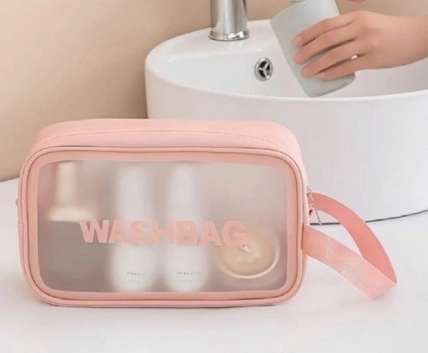 Producto - Portacosmeticos wash mediano rosa