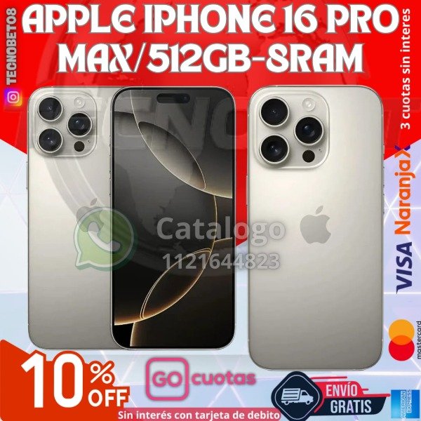 Producto - APPLE IPHONE PRO MAX/512GB-8RAM
