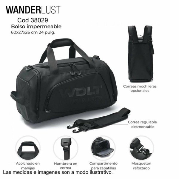 Producto - Bolso de viaje Wanderlust negro 38029