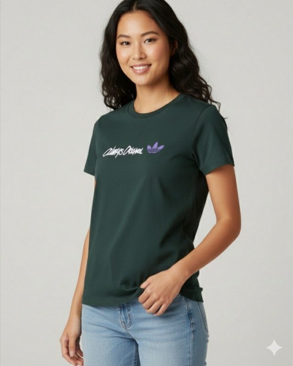 Producto - REMERA ALGODON CON ESTAMPA MUJER / Verde Always