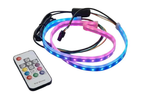 Producto - JUEGO TIRAS LED DRL RGB CON CONTROL - 45 CMS - 2