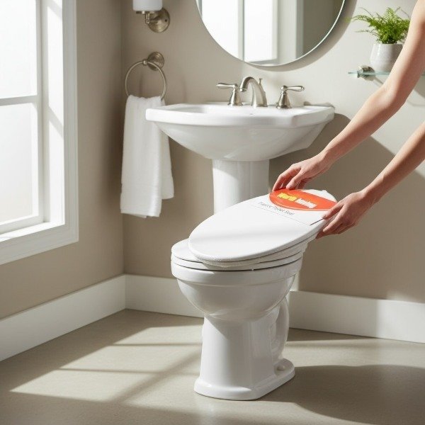 Producto - LIQUIDACION POR FALLA - ASIENTO PARA INODOROS TAPA UNIVERSAL PLASTICO PARTIDO