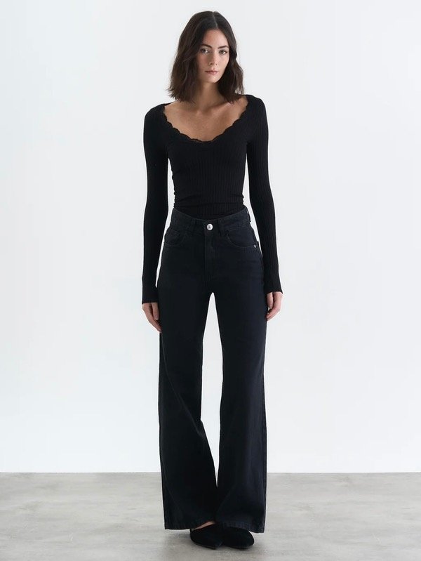 Producto - Jeans wide negro - 5