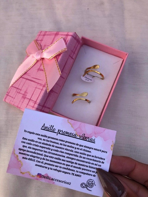 Producto - Anillos promesa viboras gold
