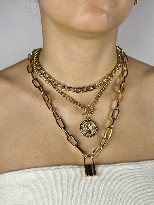 Producto - SET 3 CADENAS DORADAS 4510