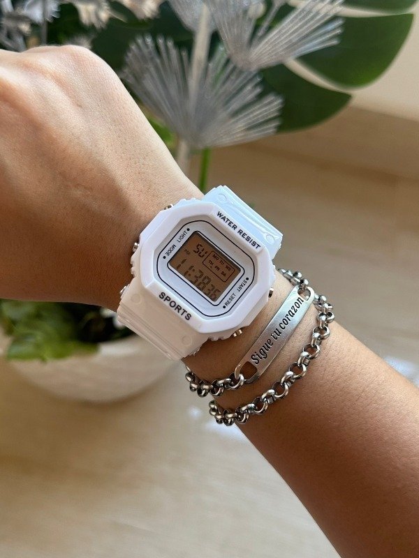 Producto - Reloj Digital de Silicona Blanca