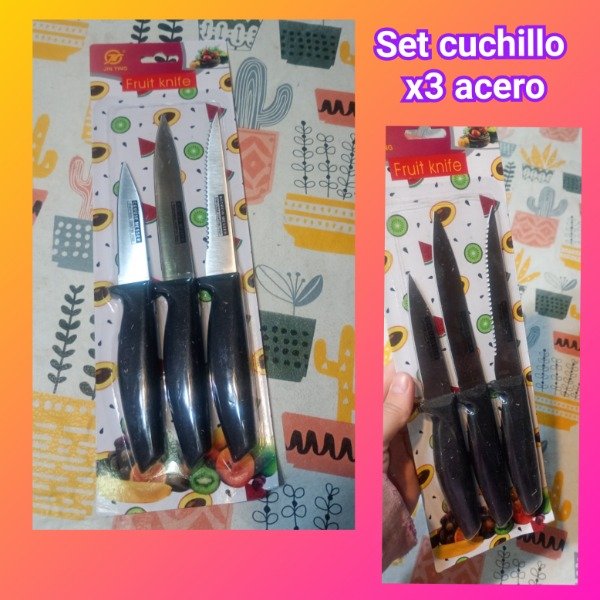Producto - Set cuchillo x3 acero