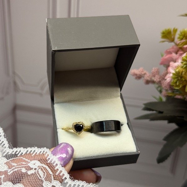 Producto - Anillos de Promesa: Heart Black - 3