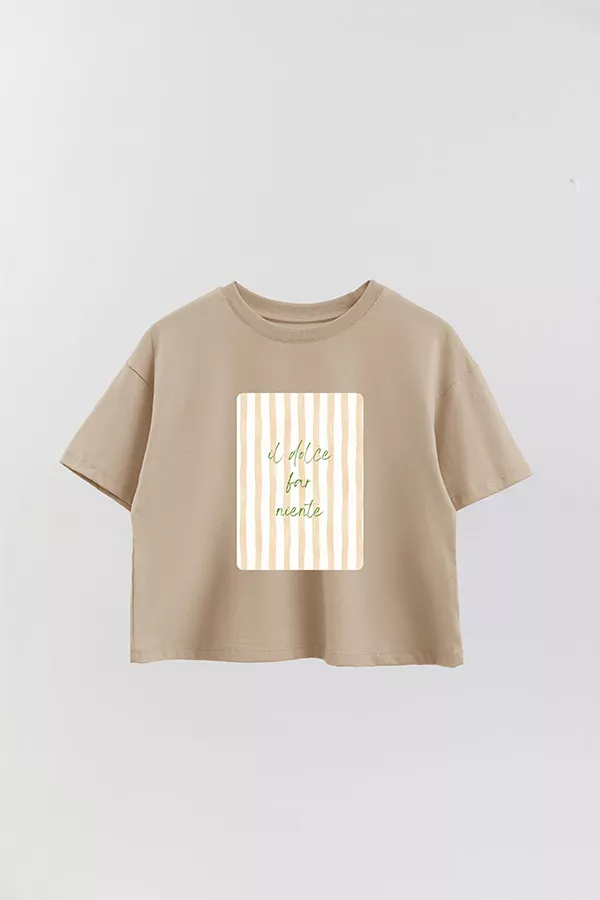 Producto - REMERA CROP ESTAMPADA PASTEL 58 Beige - 0
