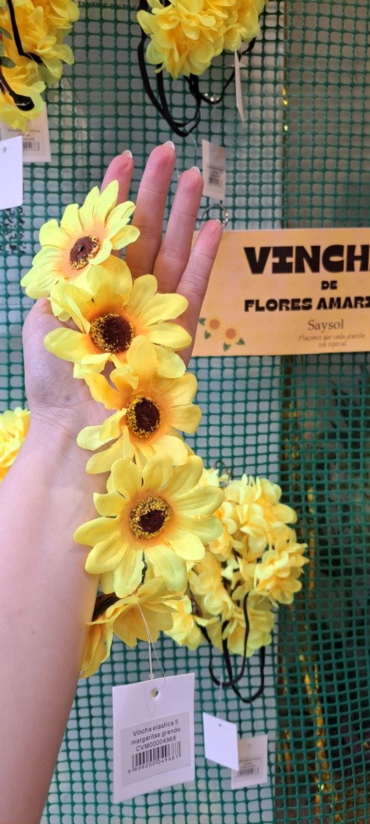 Producto - VINCHA DE GIRASOLES AMARILLOS - 0