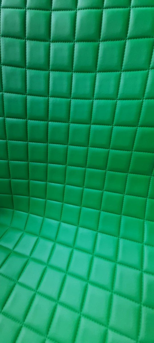 Producto - CUERO VEGANO CUADRADITOS VERDE