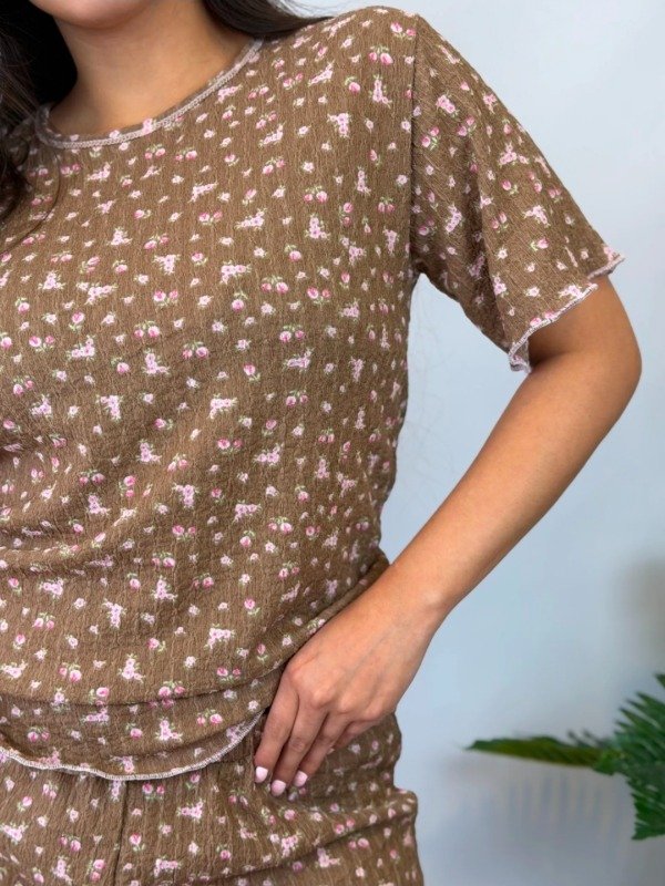 Producto - Pijama Media estación Chocolate