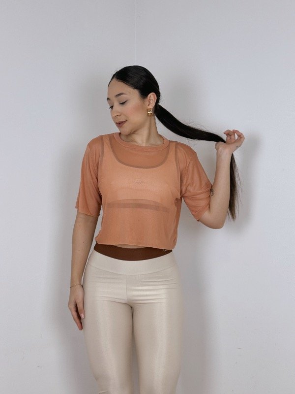 Producto - Cropped de Tule - Nude