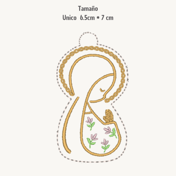 Producto - Matriz de Bordado - Souvenir ITH - Virgen Niña - 1