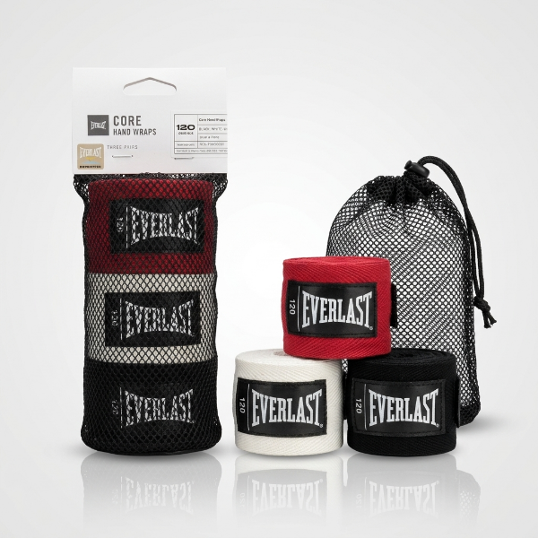 Producto - Vendas de Boxeo Everlast Core (Paquete de 3 pares) - 120" (305 cm)