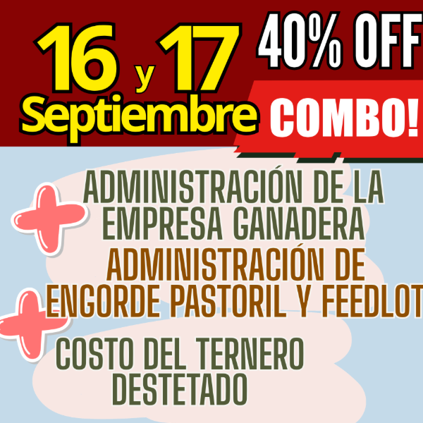 Producto - COMBO 3 CURSOS:Gestión Ganadera + Costo del Ternero + Engorde Pastoril y Feedlot - 0