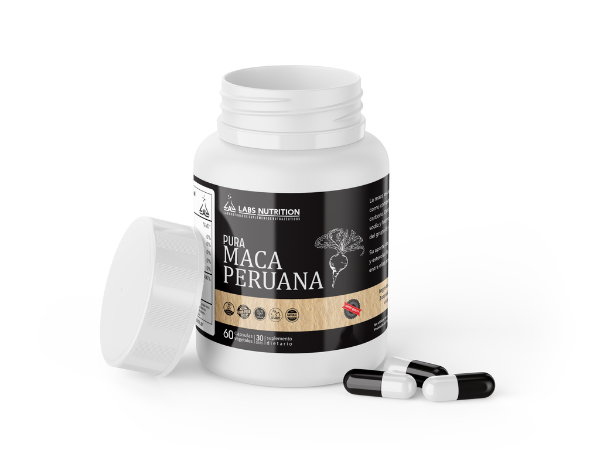 Producto - Maca Peruana Pura 500 mg - Estimulante, Energizante (60 capsulas) Labs Nutritión