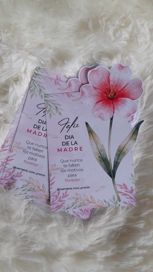Producto - 50 tarjetas Día de la Madre flor - 1