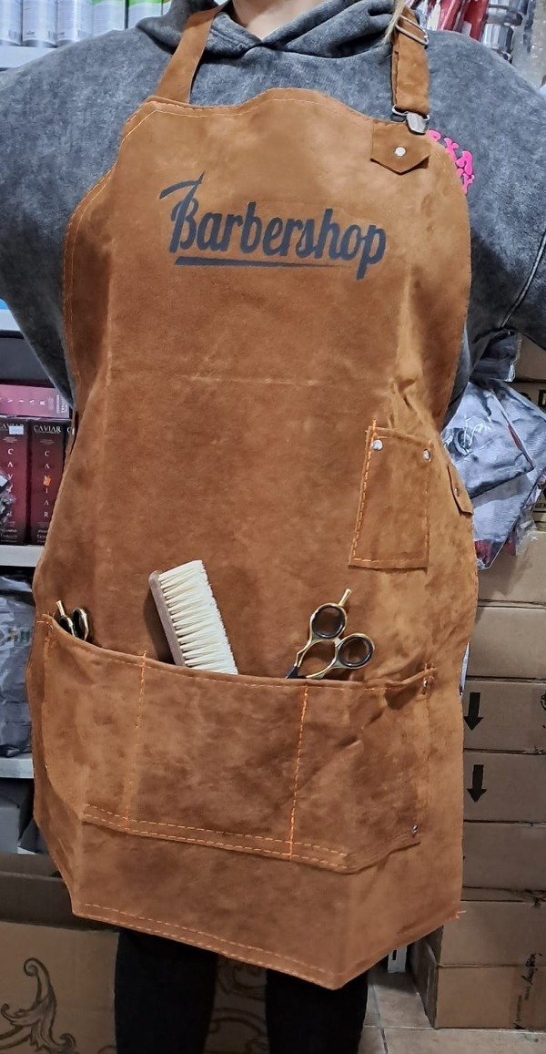 Producto - DELANTAL DE GAMUZA MARRON