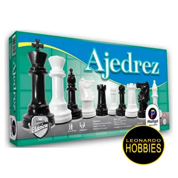 Producto - Ajedrez Escolar Macizo con Tablero 40x40cm Plastigal 154