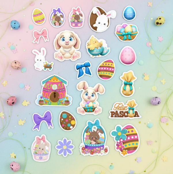 Producto - Kit Imprimible Stickers Felices Pascuas Calcos - 3
