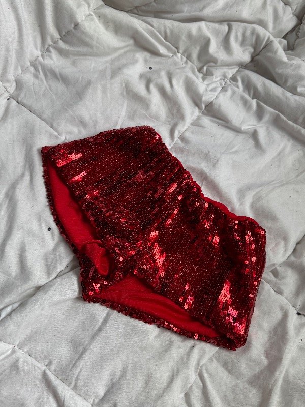 Producto - Short rojo lentejuelas
