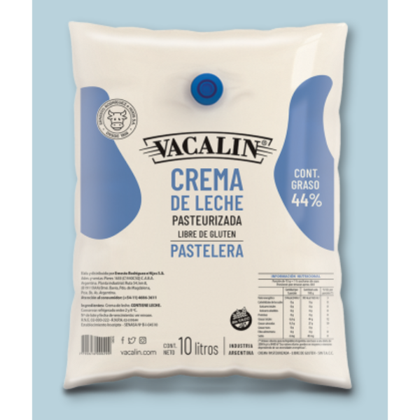 Producto - Crema de Leche Vacalin Sachet 44/ 10 Lts