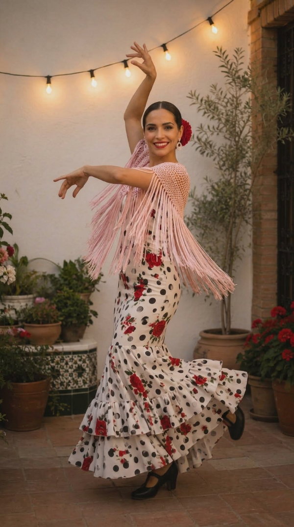 Producto - Capa con Flecos Color Rosa
