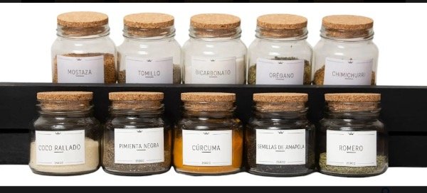 Producto - Combo se 10 frascos especieros 250  ml