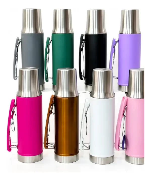 Producto - TERMO SYSTEM 1LITRO.  ACERO INOXIDABLE .  TAPA MATE + PICO CEBADOR. - 2