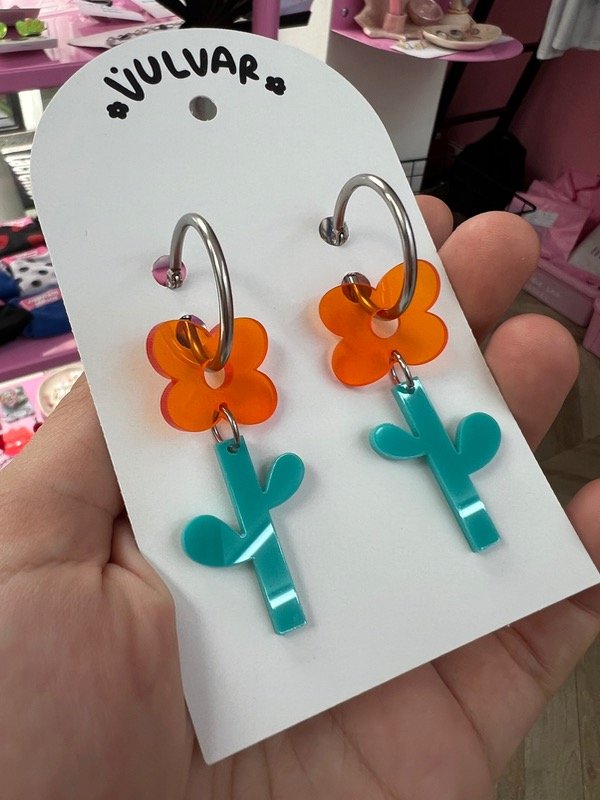 Producto - Grela naranja y turquesa