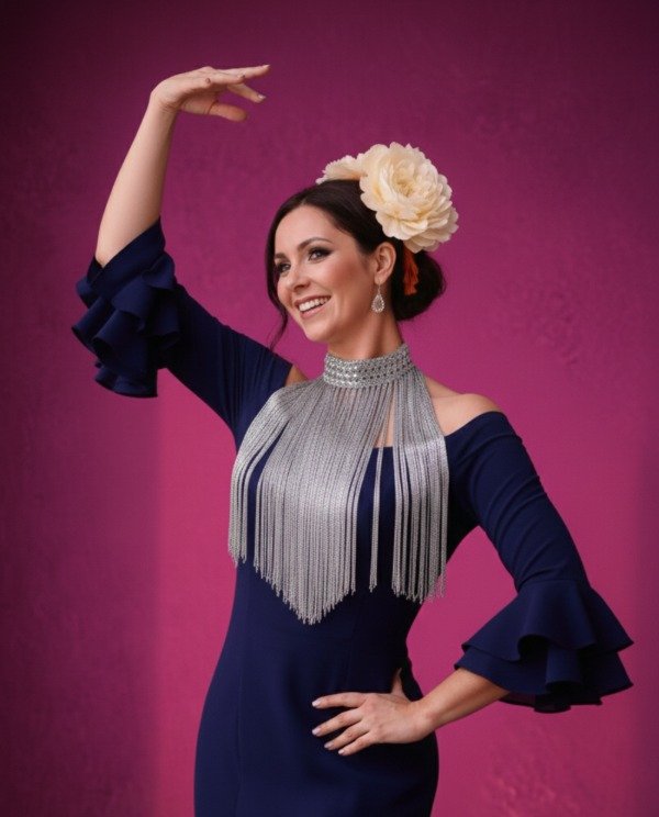 Producto - Collar De Flecos De Seda Recto Gris