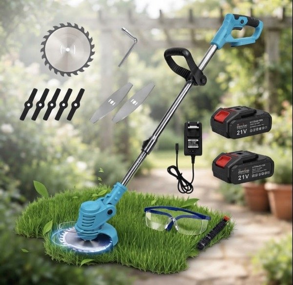Producto - Cortadora de césped podadora inalámbrica 2 baterías GJ-07