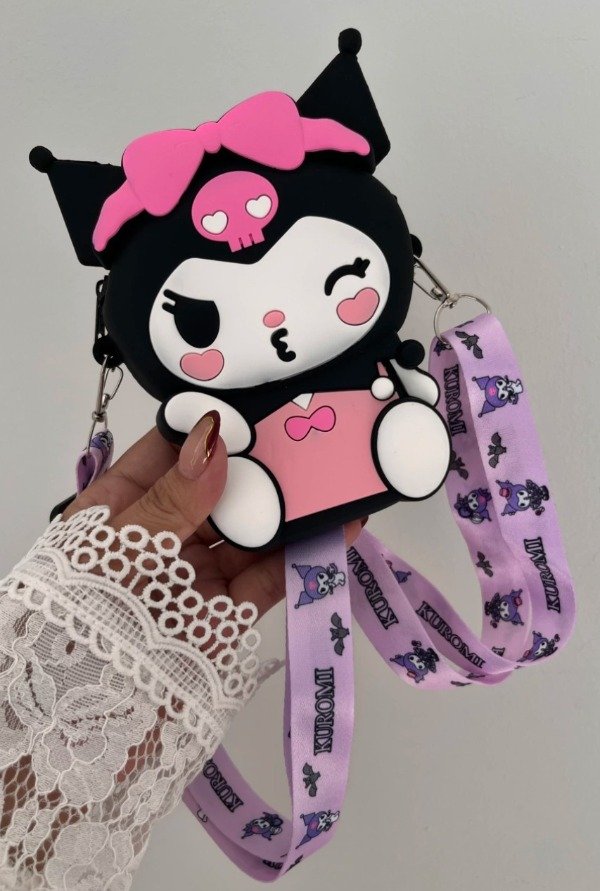 Producto - Carterita infantil Negra Kuromi Tierna