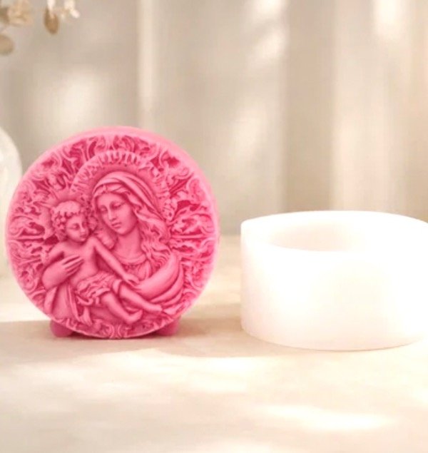 Producto - MOLDE SILICONA CIRCULAR VIRGEN C/ JESUS - 0