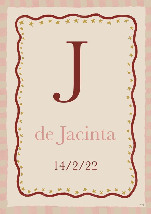 Producto - Cuadro personalizado Inicial, nombre y fecha - 2